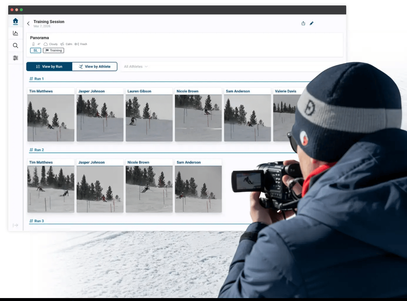 A training session in SkiCam